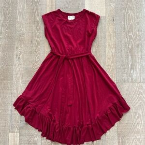 Joyfolie Burgundy Ruffle Kids Dress size 14 NWOT